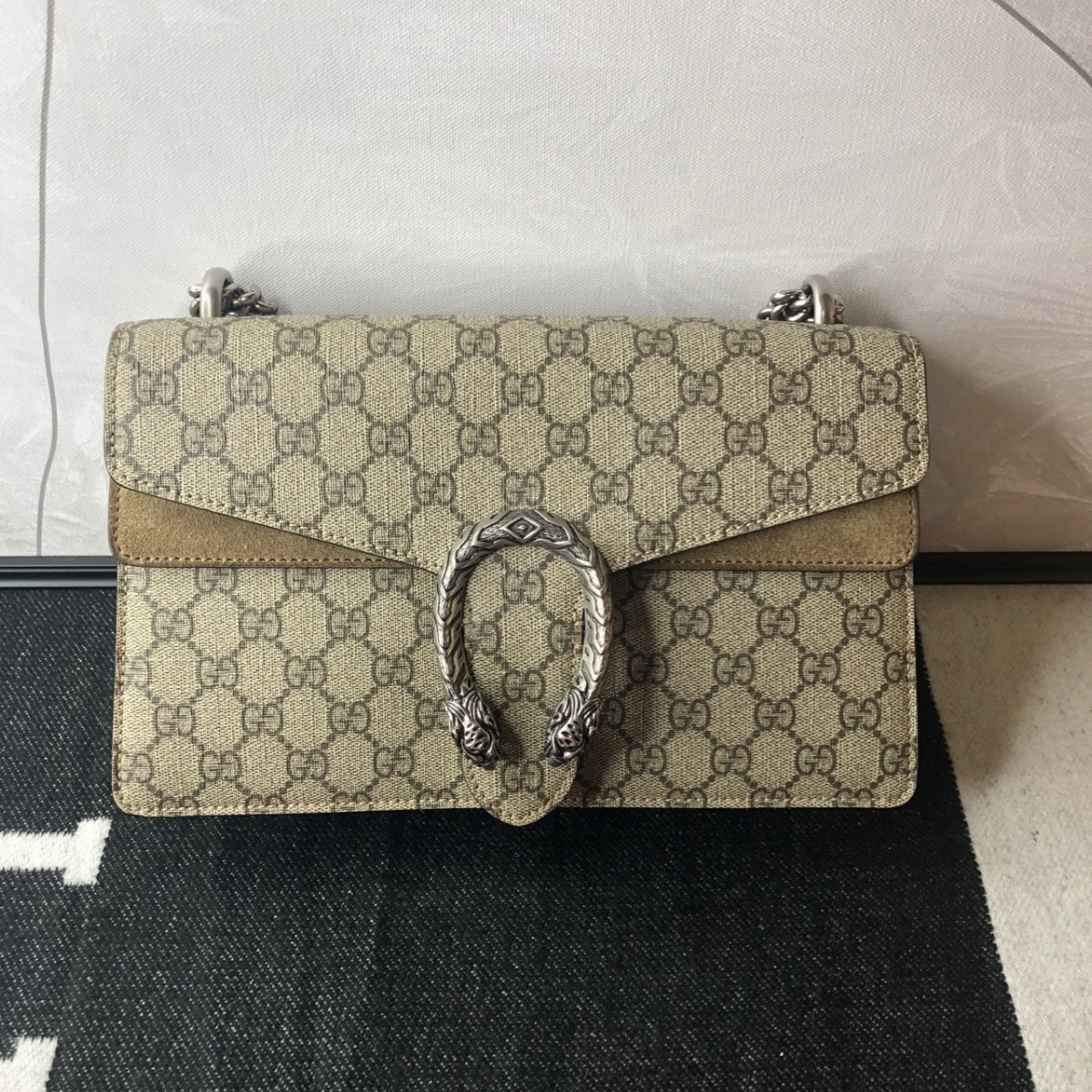 99新 GUCCI/古驰 Gucci酒神中号驼色 25120029-01