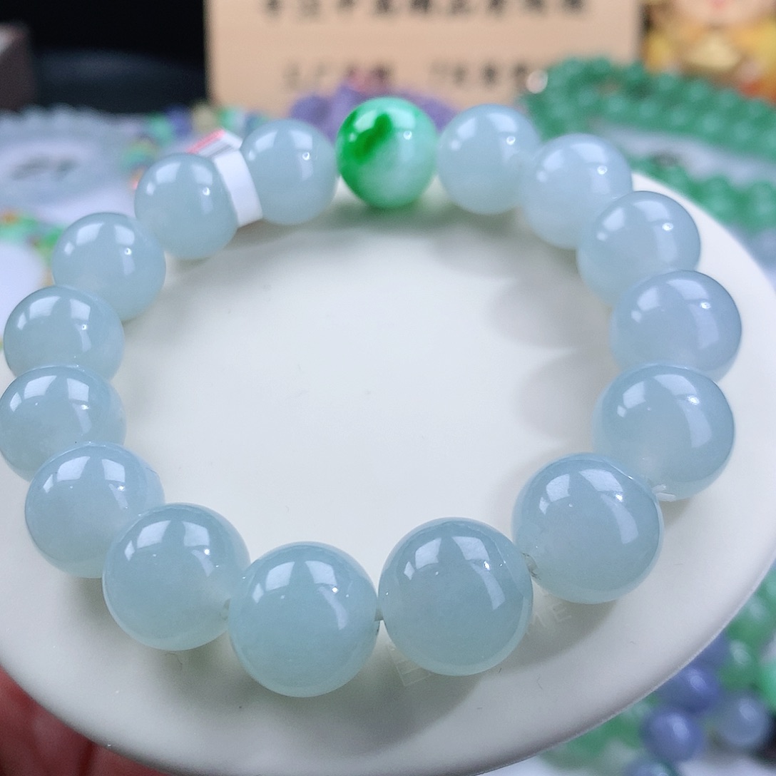 翡翠手链未镶嵌卡12.5