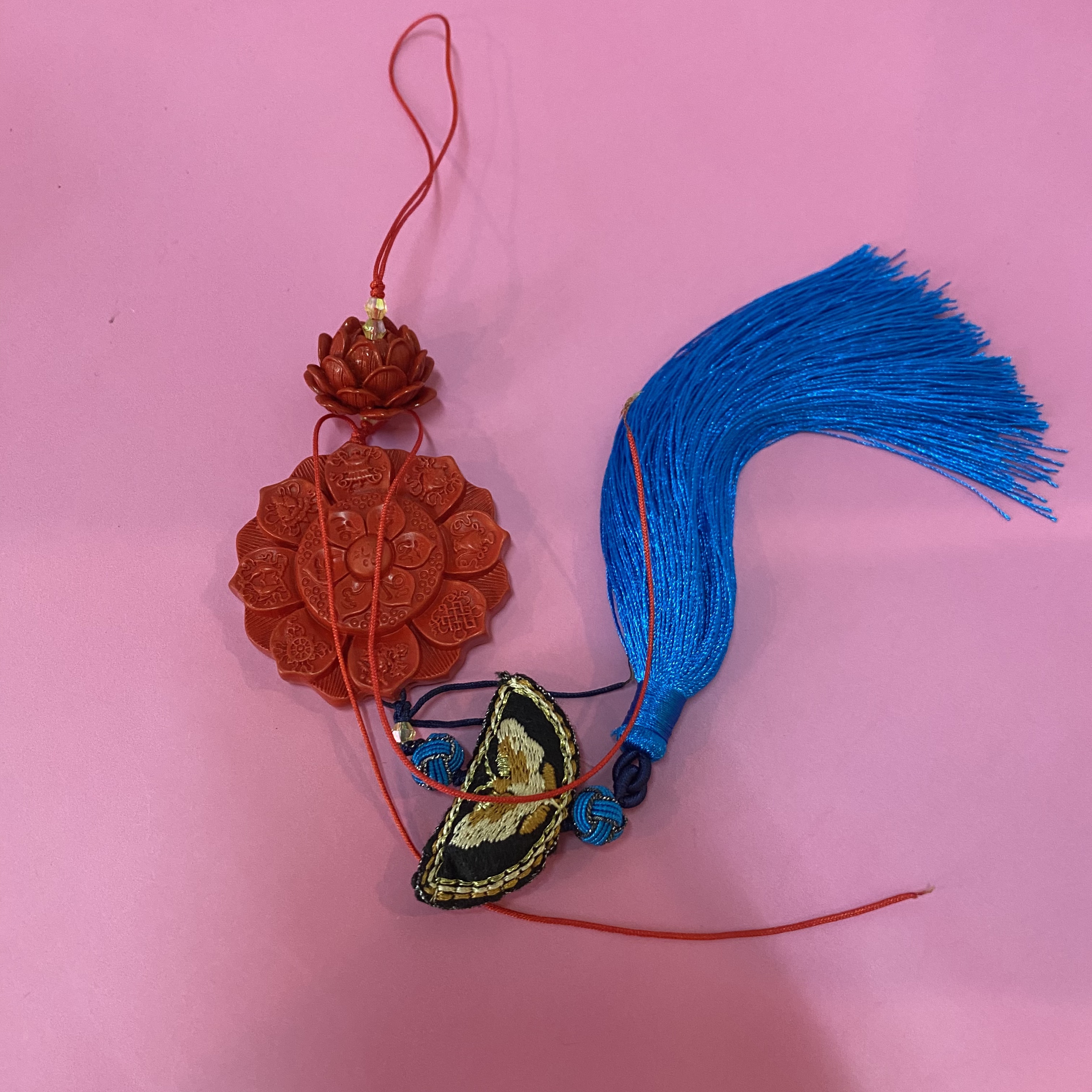 925银布艺银制品 （老银工厂店）精品潮流吉祥八宝车挂003