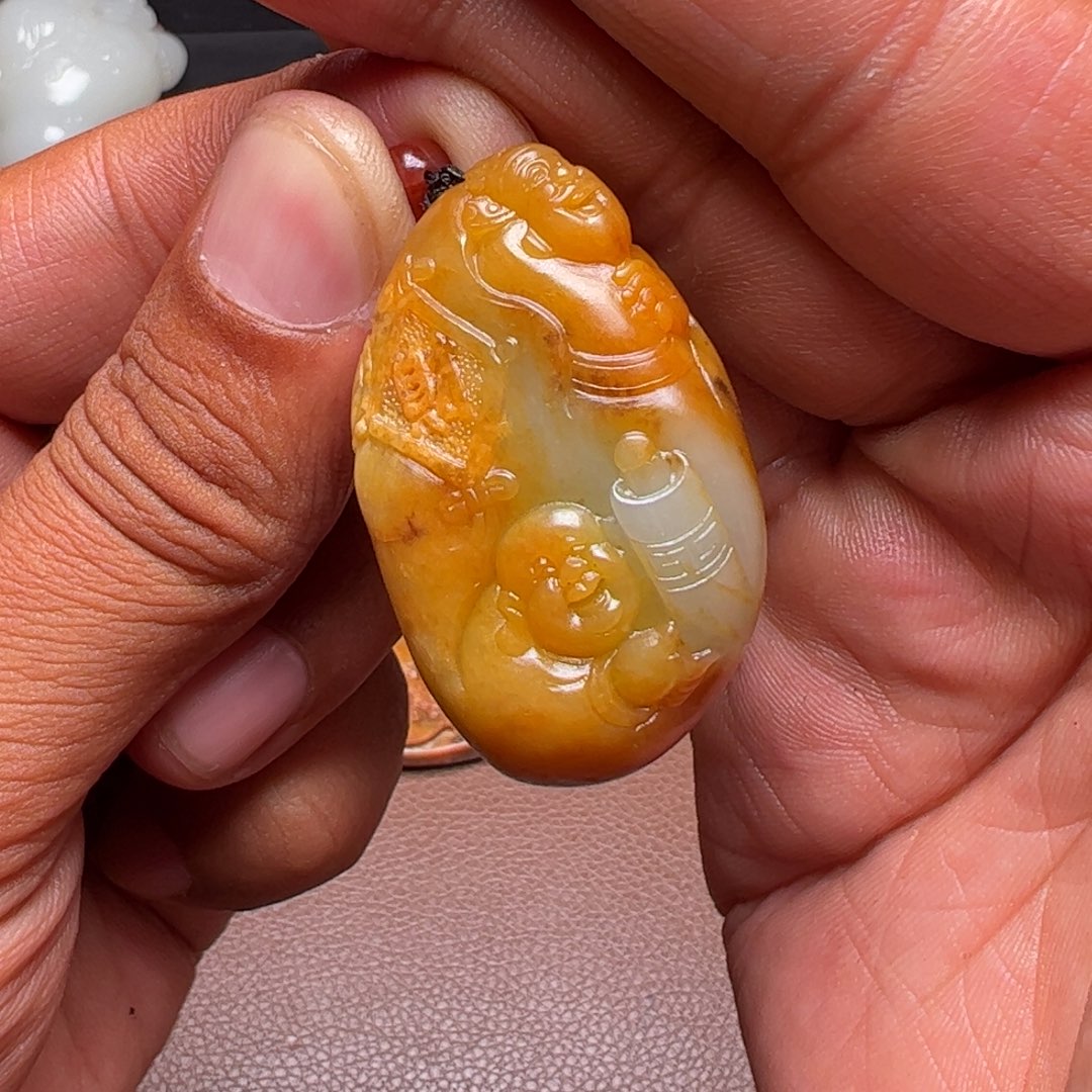 和田玉未镶嵌吊坠(不含链)少****渊