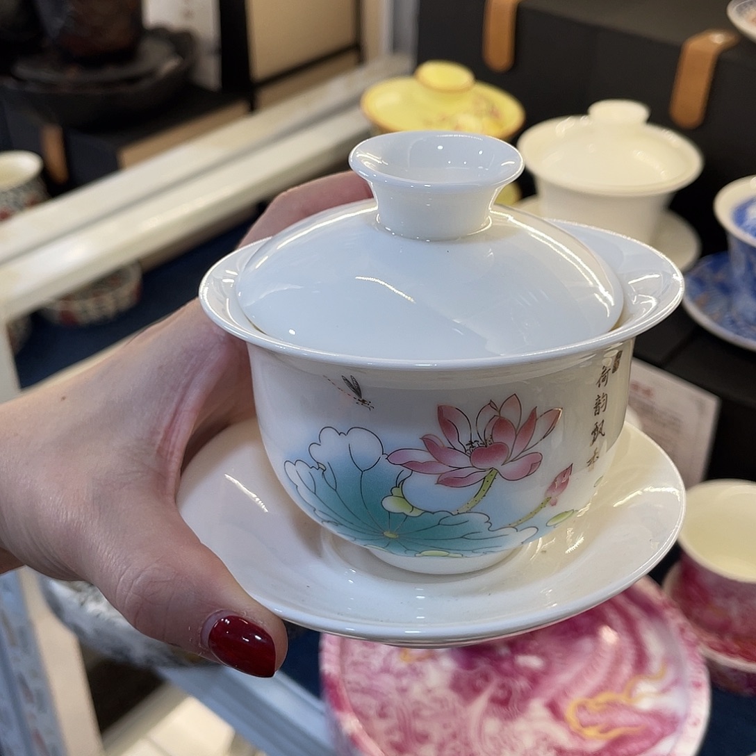 陶景德陶瓷盖碗茶具