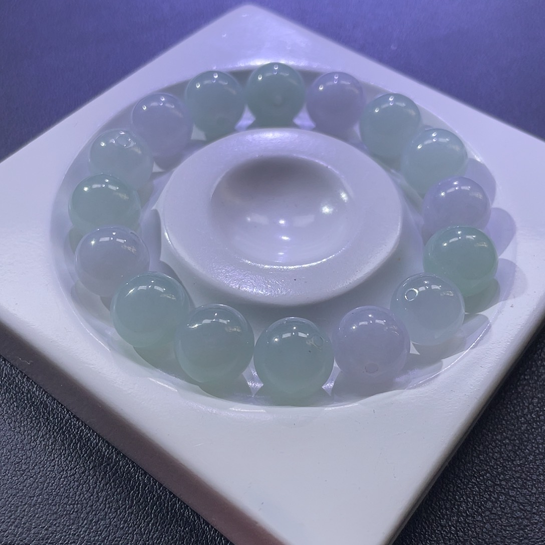 散珠翡翠别****字缅甸翡翠a货卡11-12一串