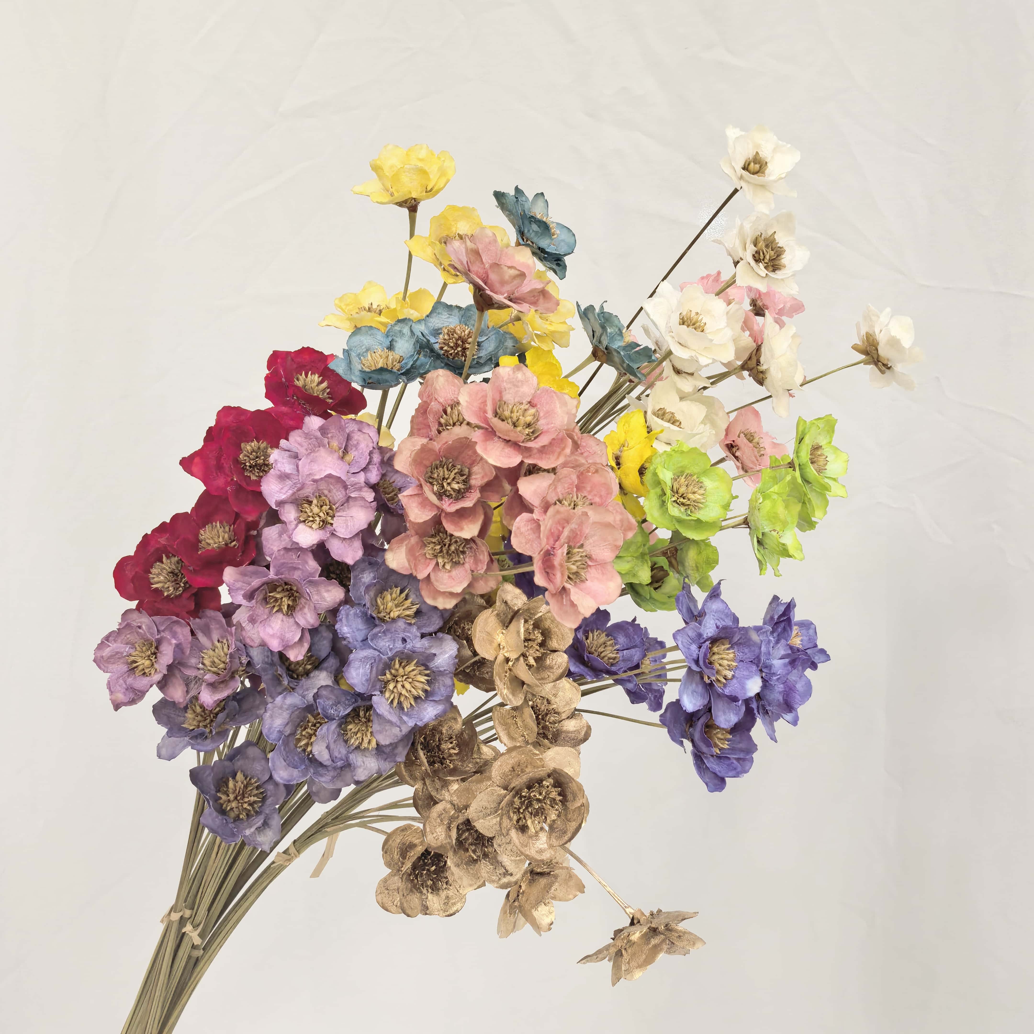 高级感轻奢手工果壳干花永生花风铃花紫罗兰软装桌面花摆设