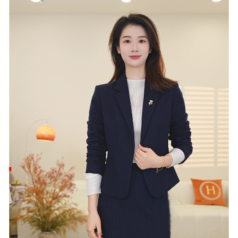 米思阳【轻暖羊毛西装】冬季绵羊毛修身短外套女5M25DX5496