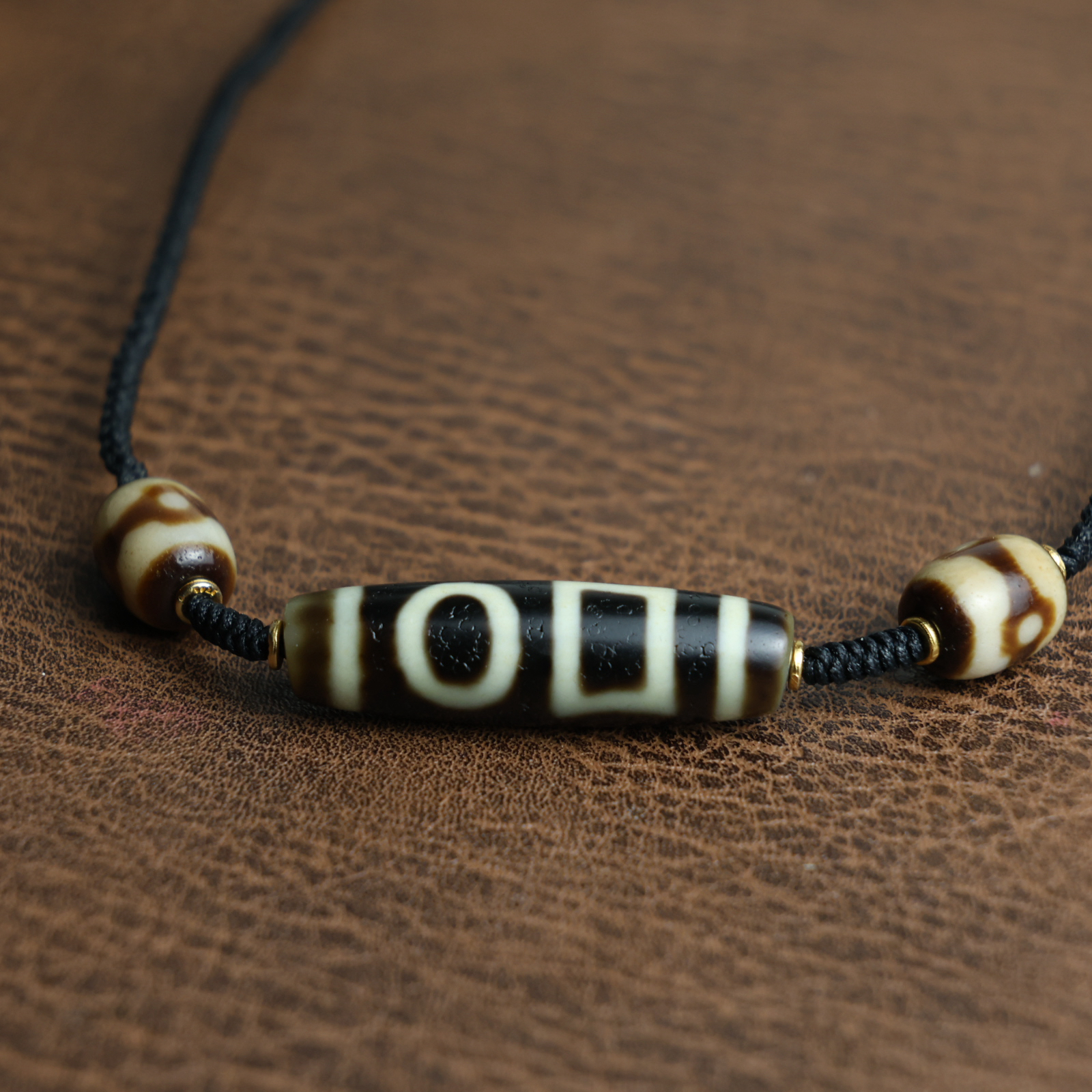 双天地天珠锁骨链真品男女同款时尚百搭约40*11mm