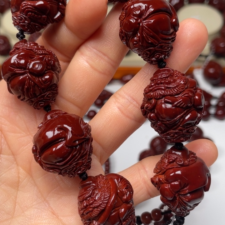 橄榄核手串w****.包浆玉化