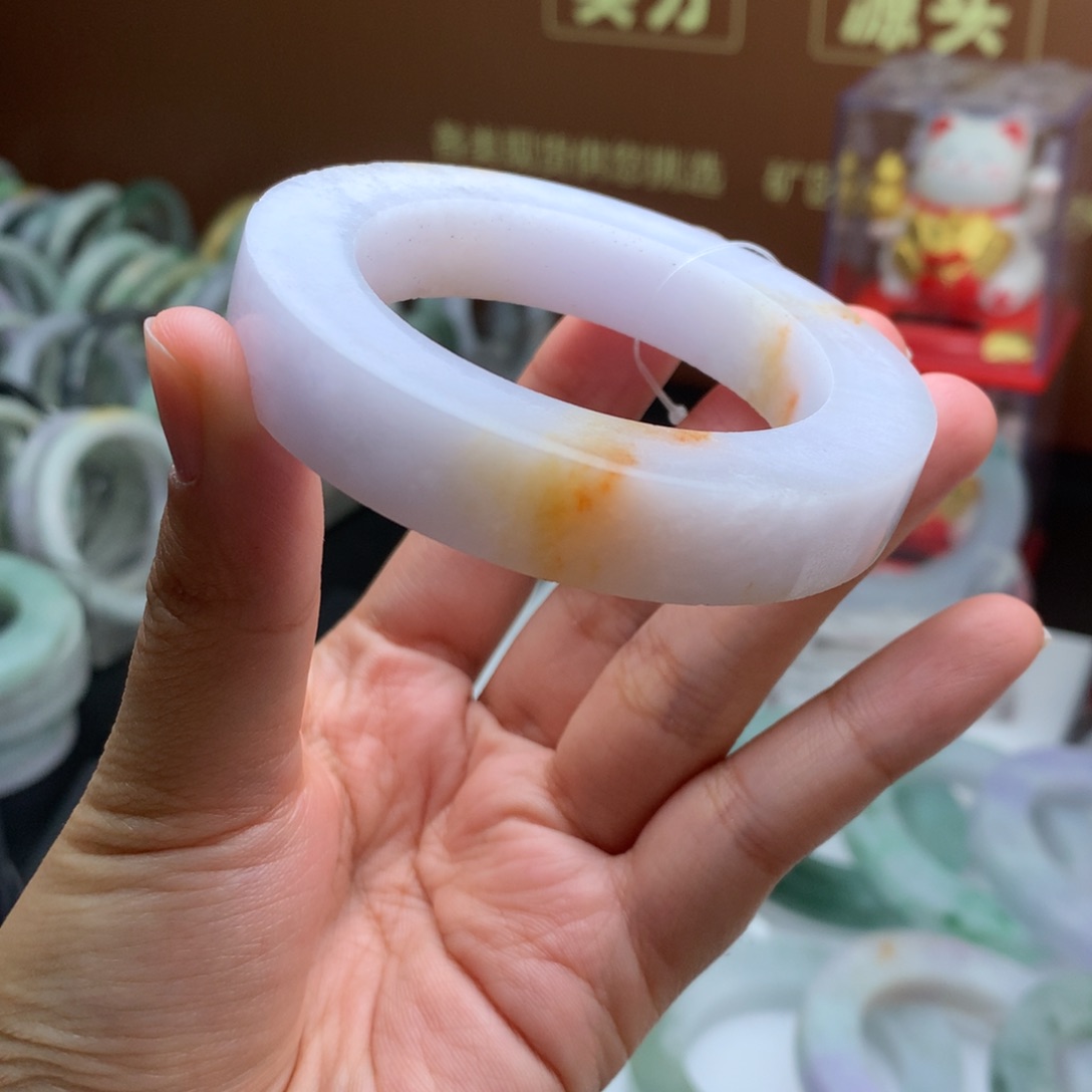 定制翡翠手镯未镶嵌晒金