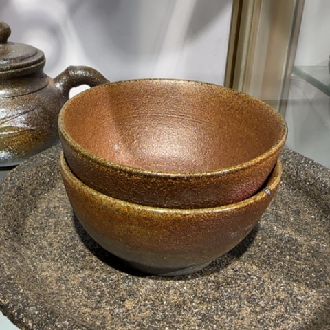 快***3全手工茶碗一对