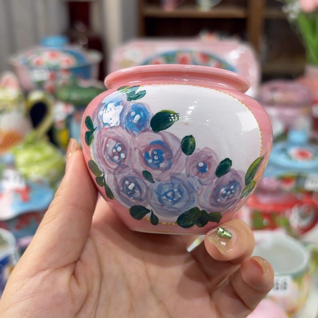 瓷片景德镇手绘高温釉下彩陶瓷茶具