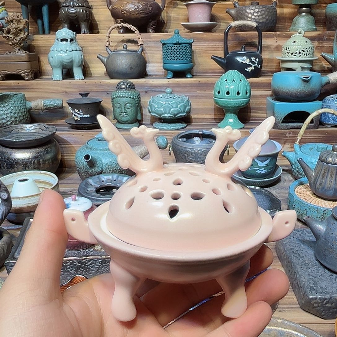 陶瓷香炉茶具摆件