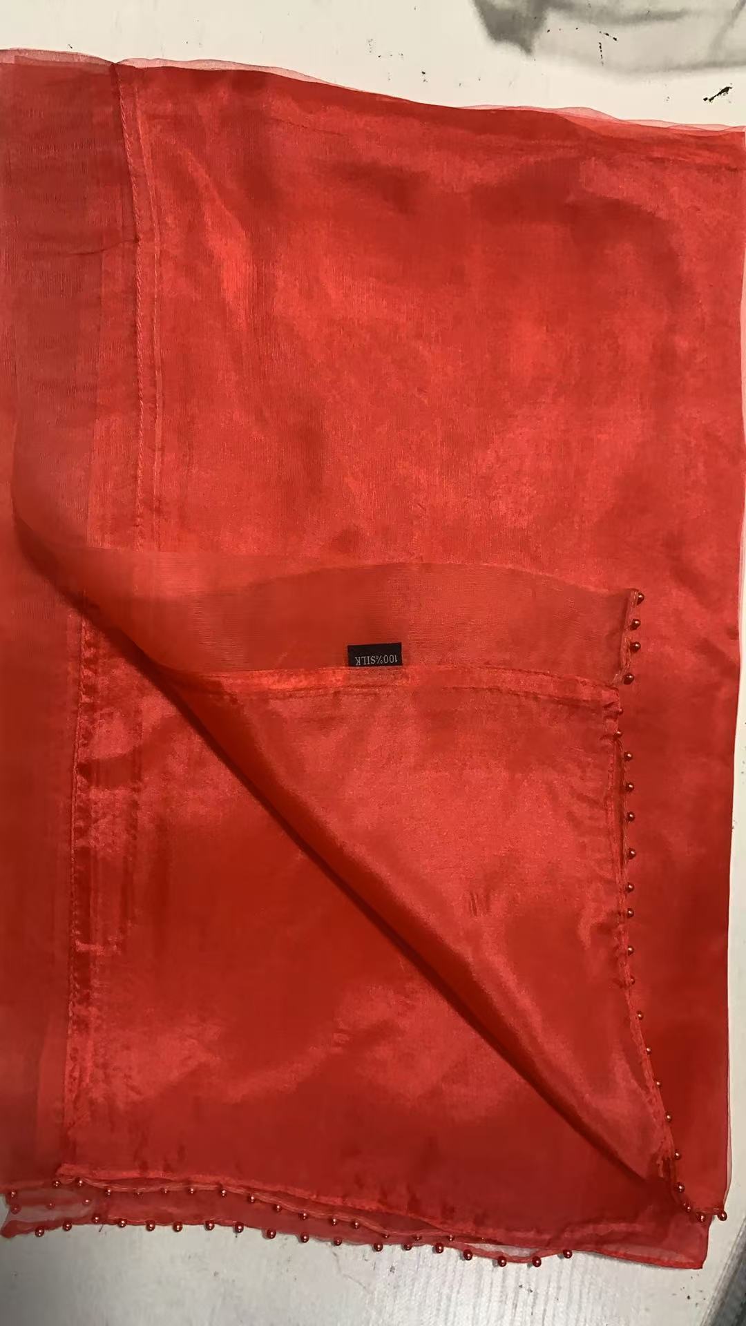 Z026 纯色一百桑蚕丝双层 防晒丝巾 60*180CM百搭 时尚