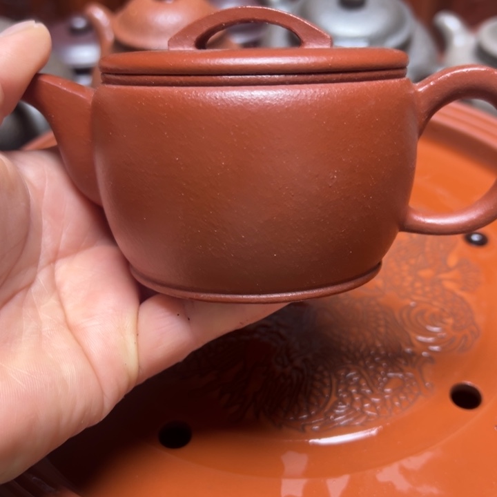 紫砂茶壶清***山宜兴原矿生砂生粉大红泥