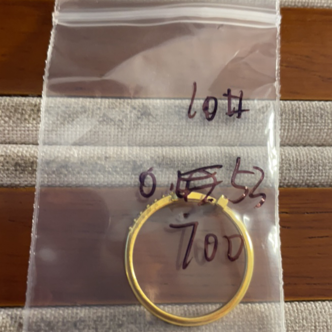 克重0.53 10号 马蹄6D戒指 足金999