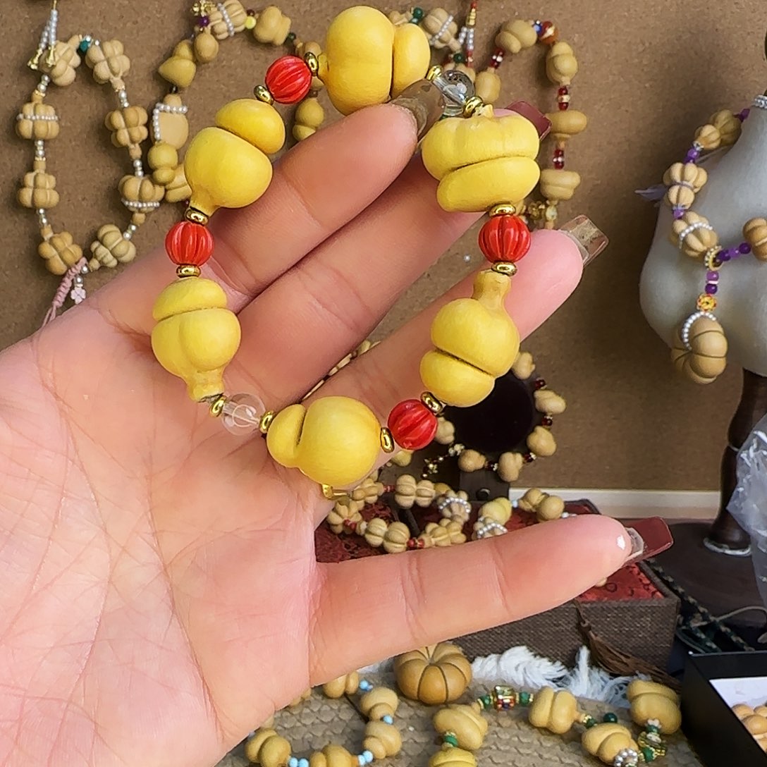 熊脸钱袋子葫芦手串