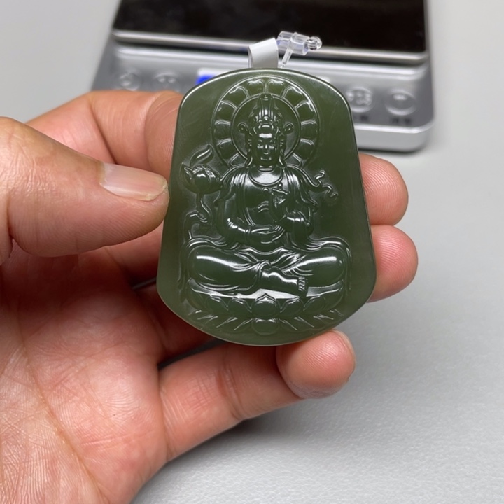 和田玉吊坠(不含链)未镶嵌大*