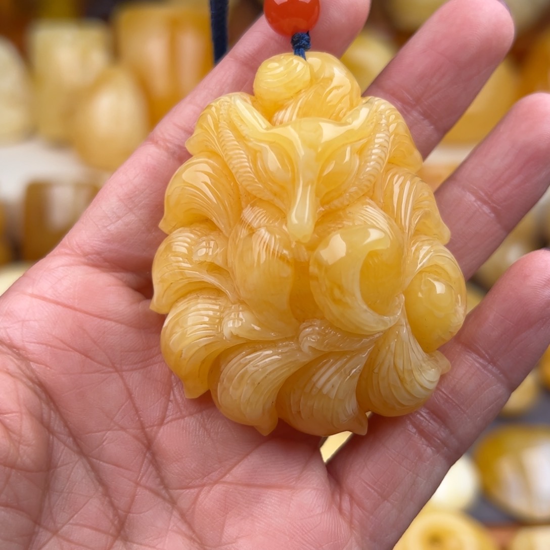 琥珀颈饰未镶嵌纯天然琥珀蜜蜡无优化