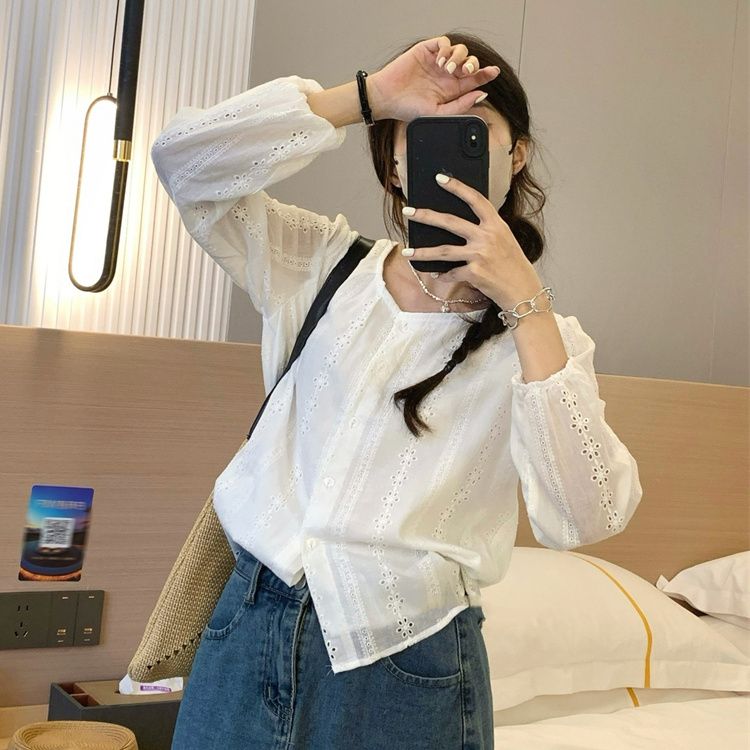 【粉丝福利】春秋季新款ins衬衫女时尚长袖秋装打底衫年轻洋气上衣