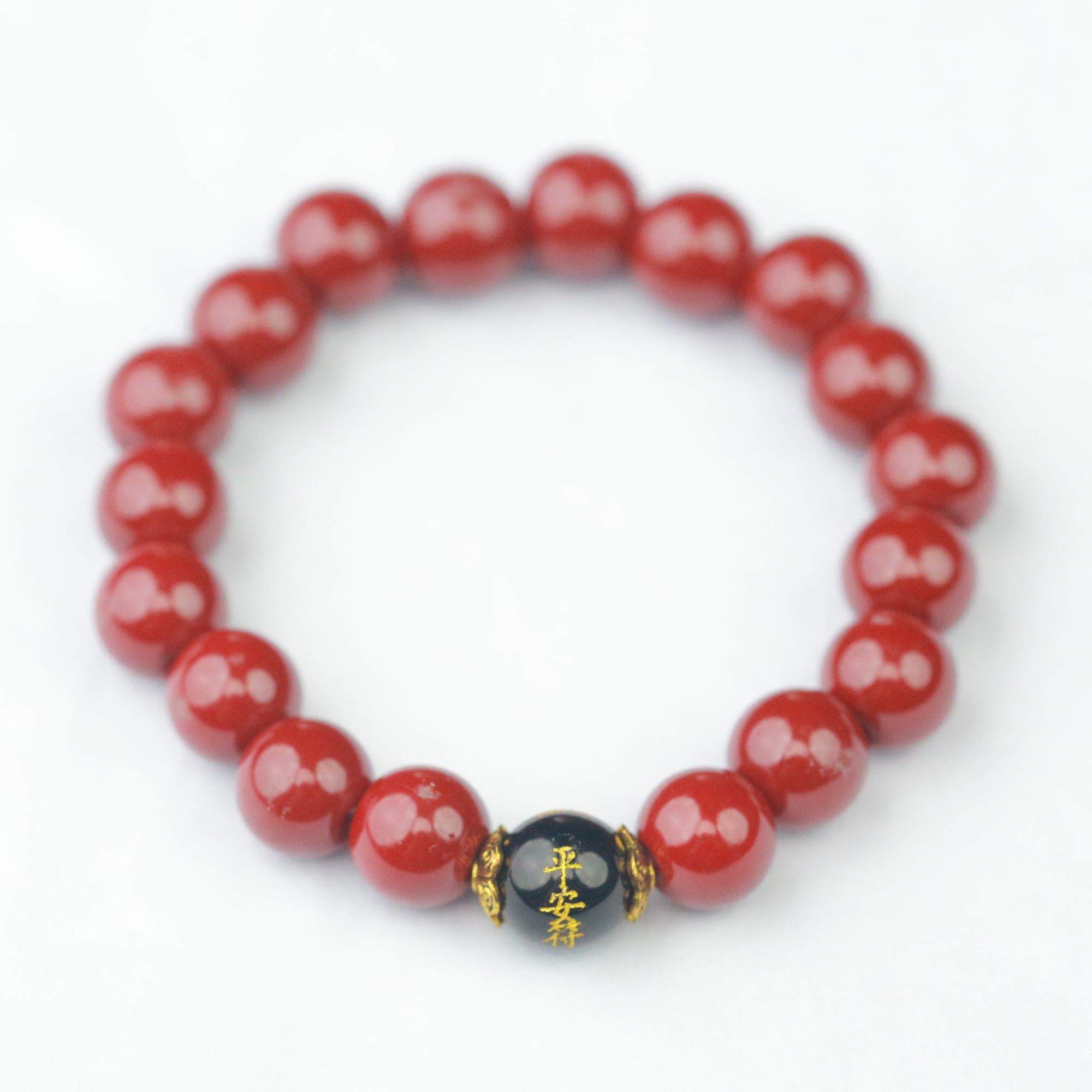 天然辰砂 平安手串（无礼盒）K334