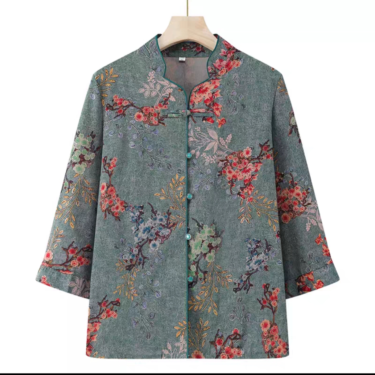 10119-奶奶春装衬衫女中老年人夏装妈妈薄款小衫老人衣服【a仓】