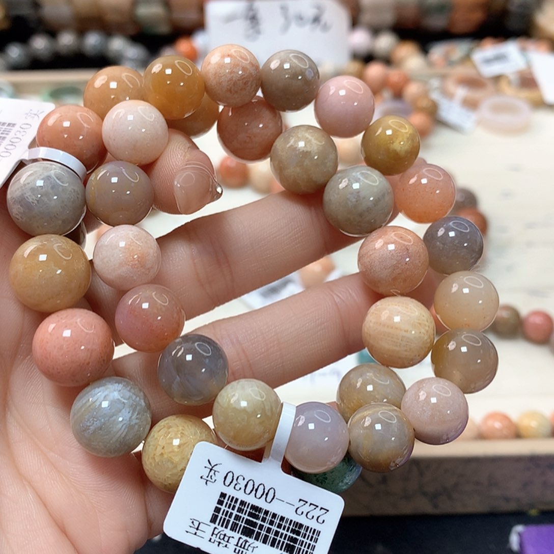 硅化珊瑚（珊瑚玉）手链未镶嵌妮***9703