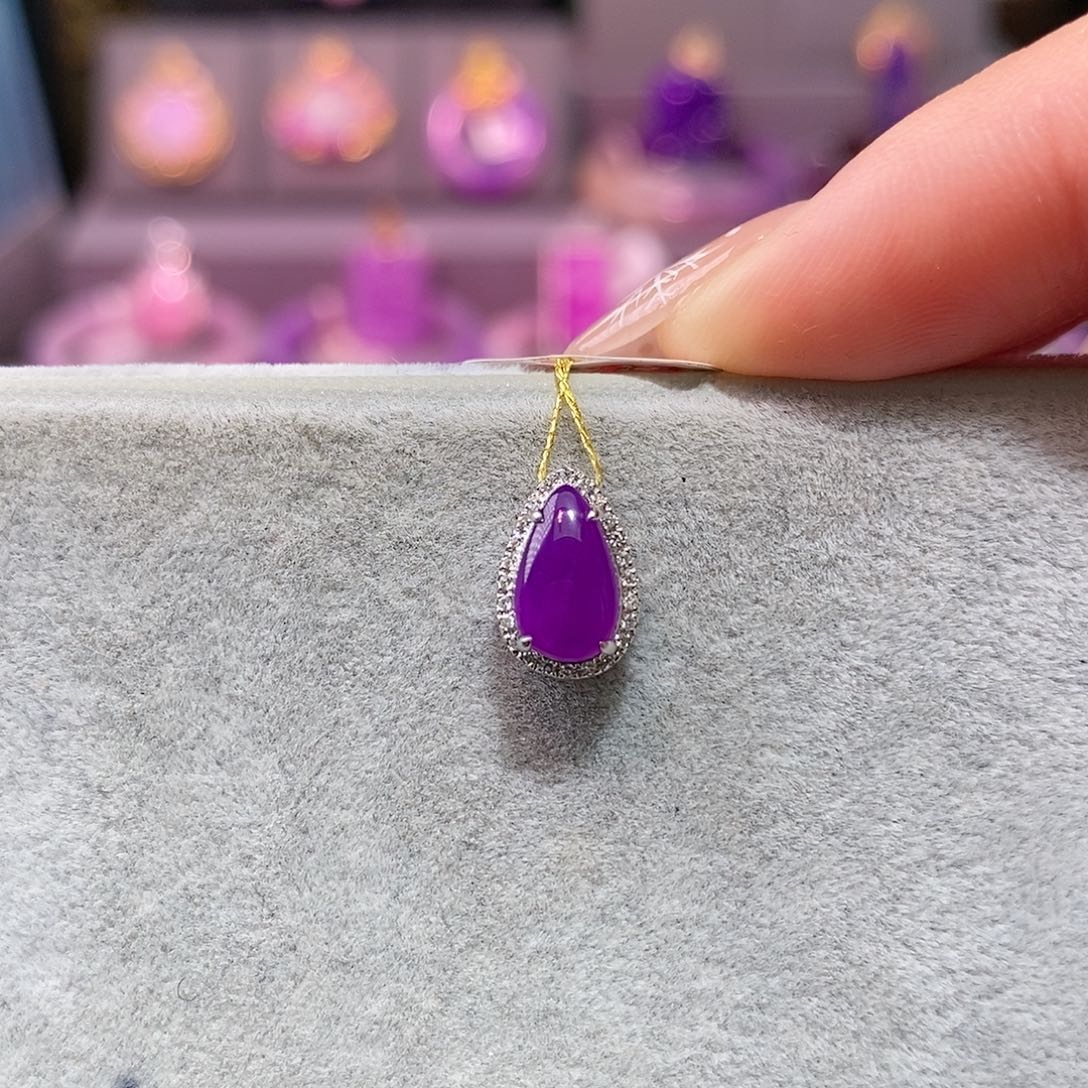 苏纪石（舒俱来）18K金镶嵌吊坠(不含链)