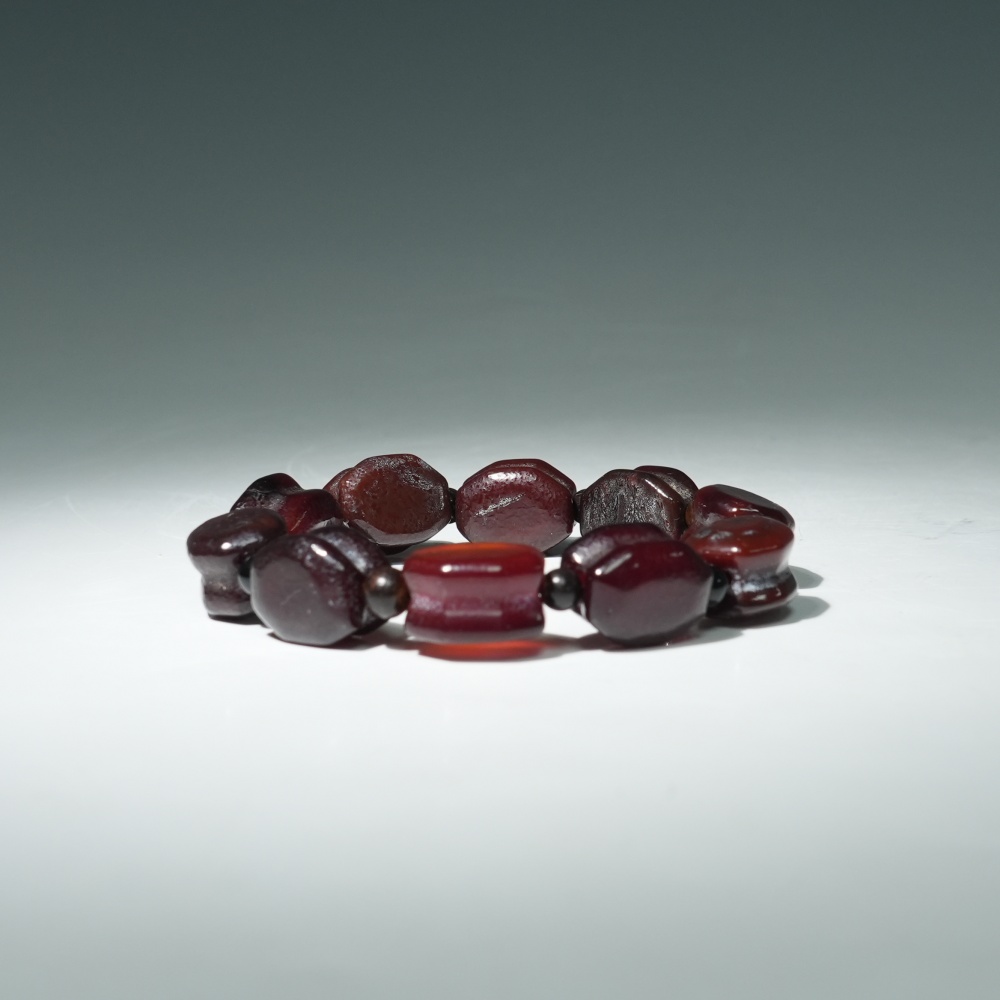 lot12245 明代 雕刻龟甲玛瑙手串