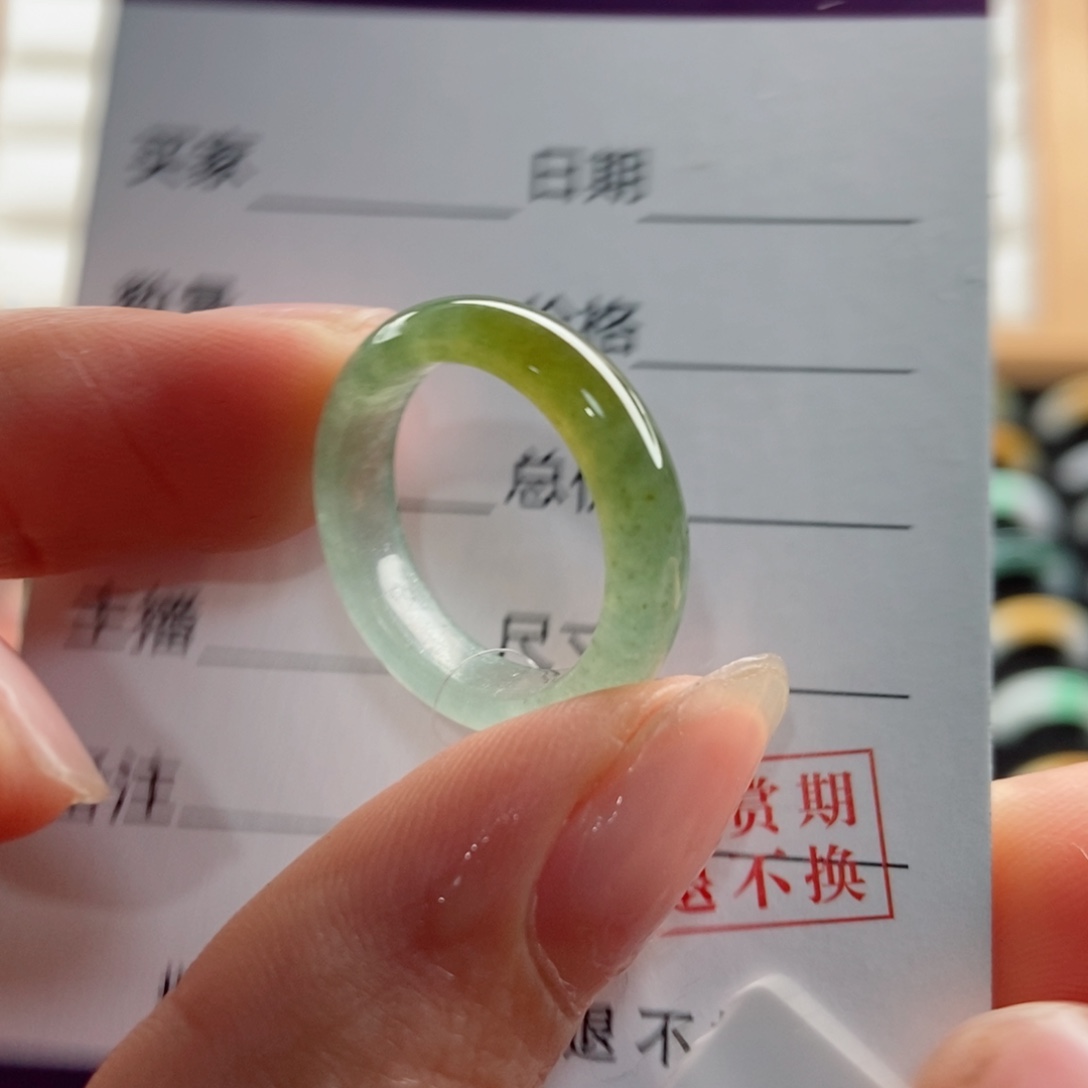 翡翠戒指未镶嵌圈口12