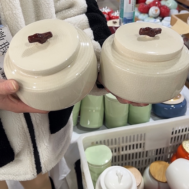 摆件陶瓷茶叶罐密封罐