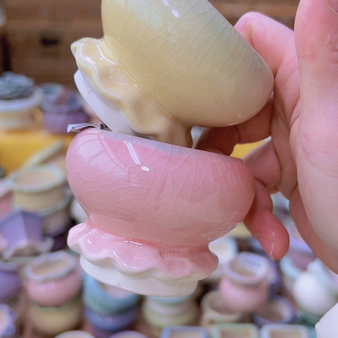 红陶陶瓷花盆当场满12包邮