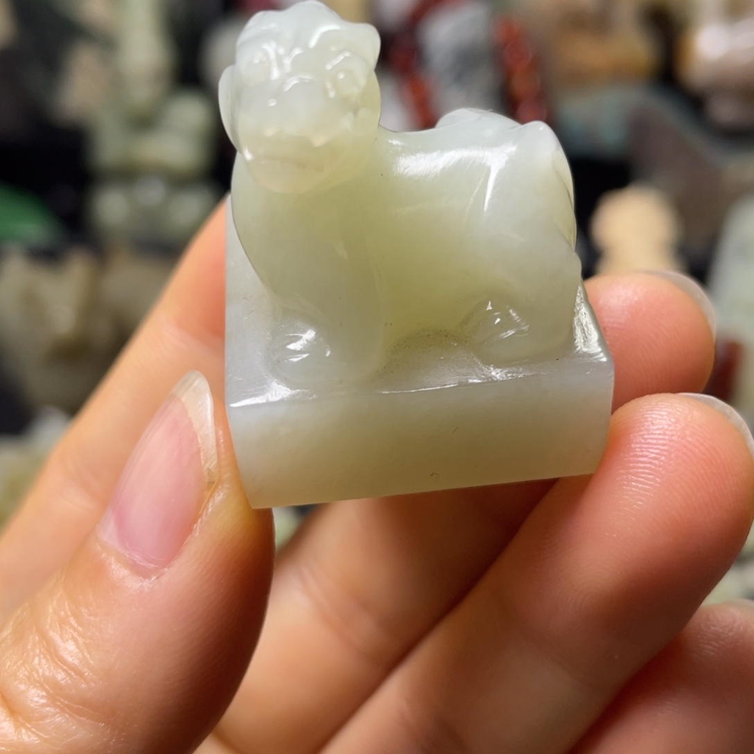 牧***马和田玉（糖玉）未镶嵌挂件和田玉小瑞兽