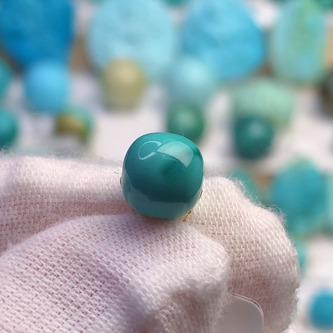 绿松石珠宝奇石未镶嵌8.7毫米