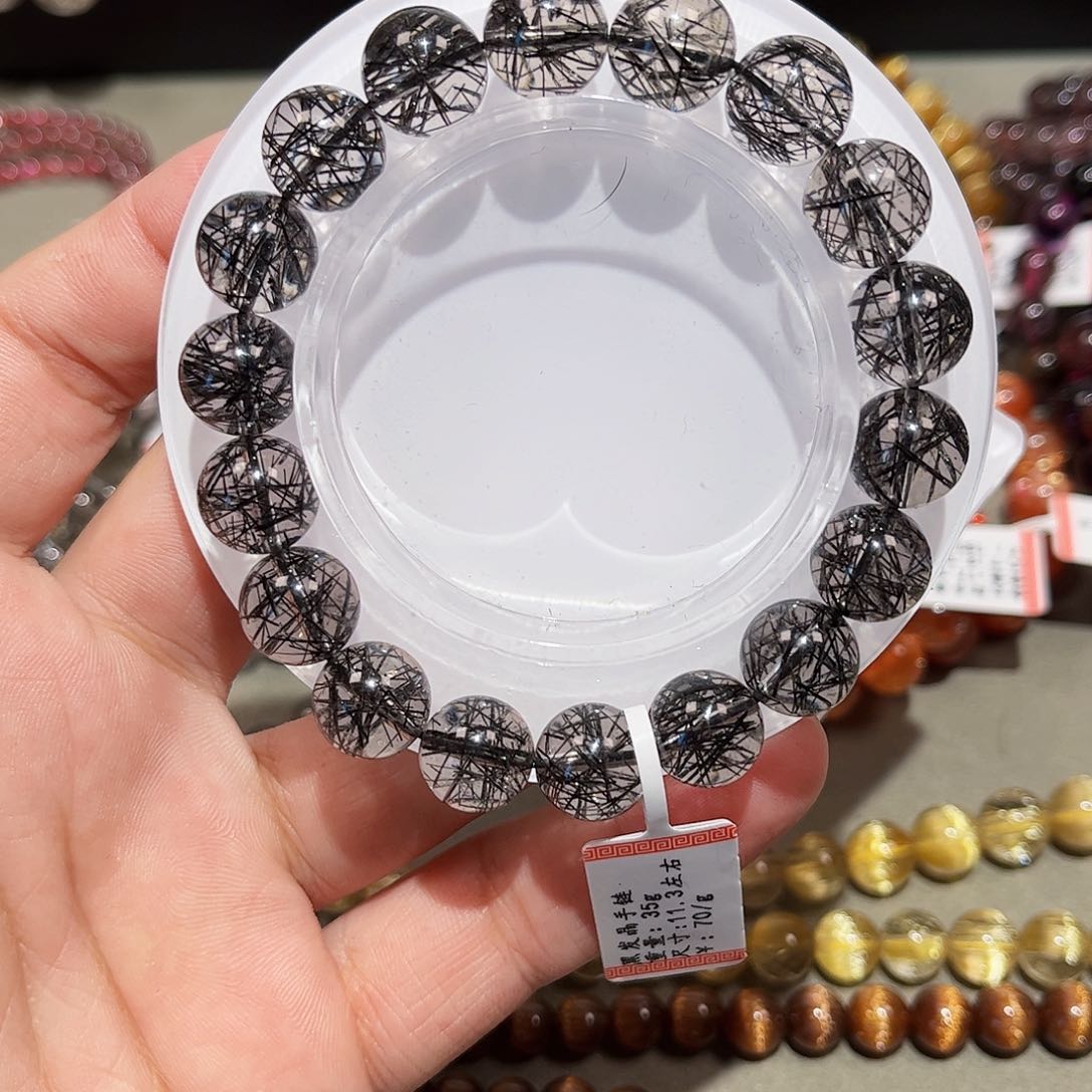 水晶手链未镶嵌黑发晶手链