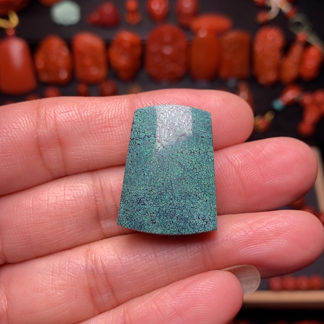 绿松石高瓷网红吊坠未镶嵌