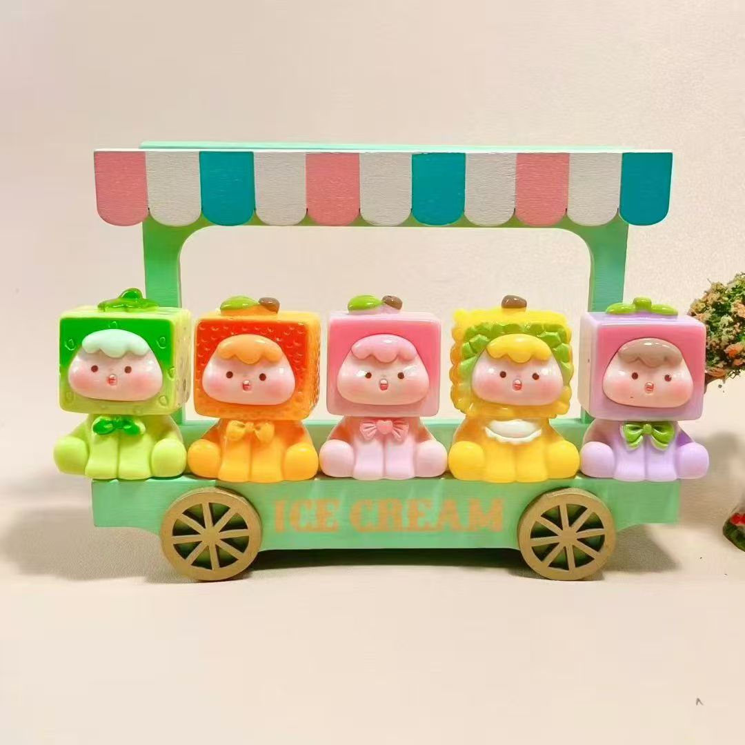 【亮面夜光小方水果崽崽】树脂萌粒可爱DIY摆件