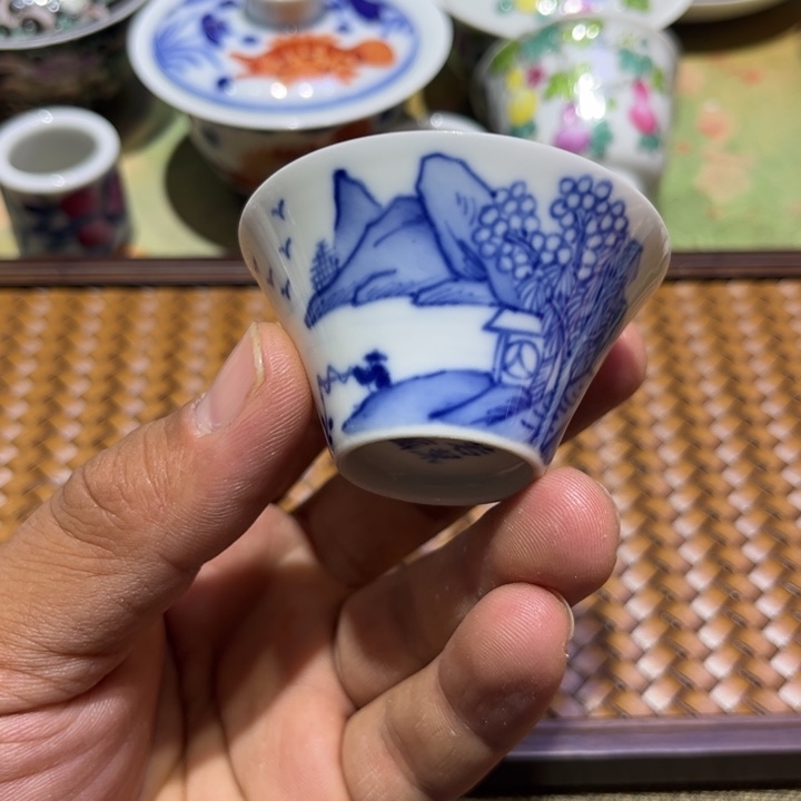 纯手绘精品盖碗杯