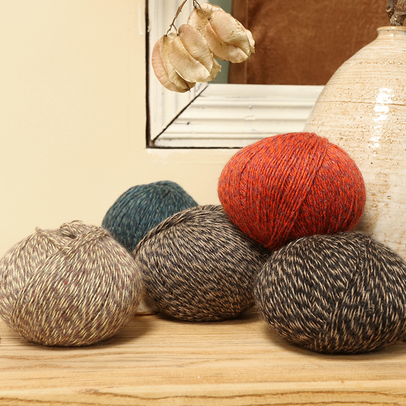 九色鹿毛线罗登明严选1号花色羊绒羊毛毛线时尚百搭DIY编织毛线