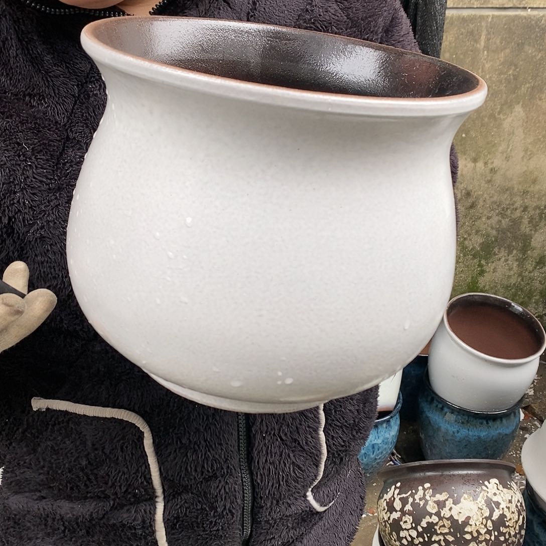 紫砂花盆正品口25高22