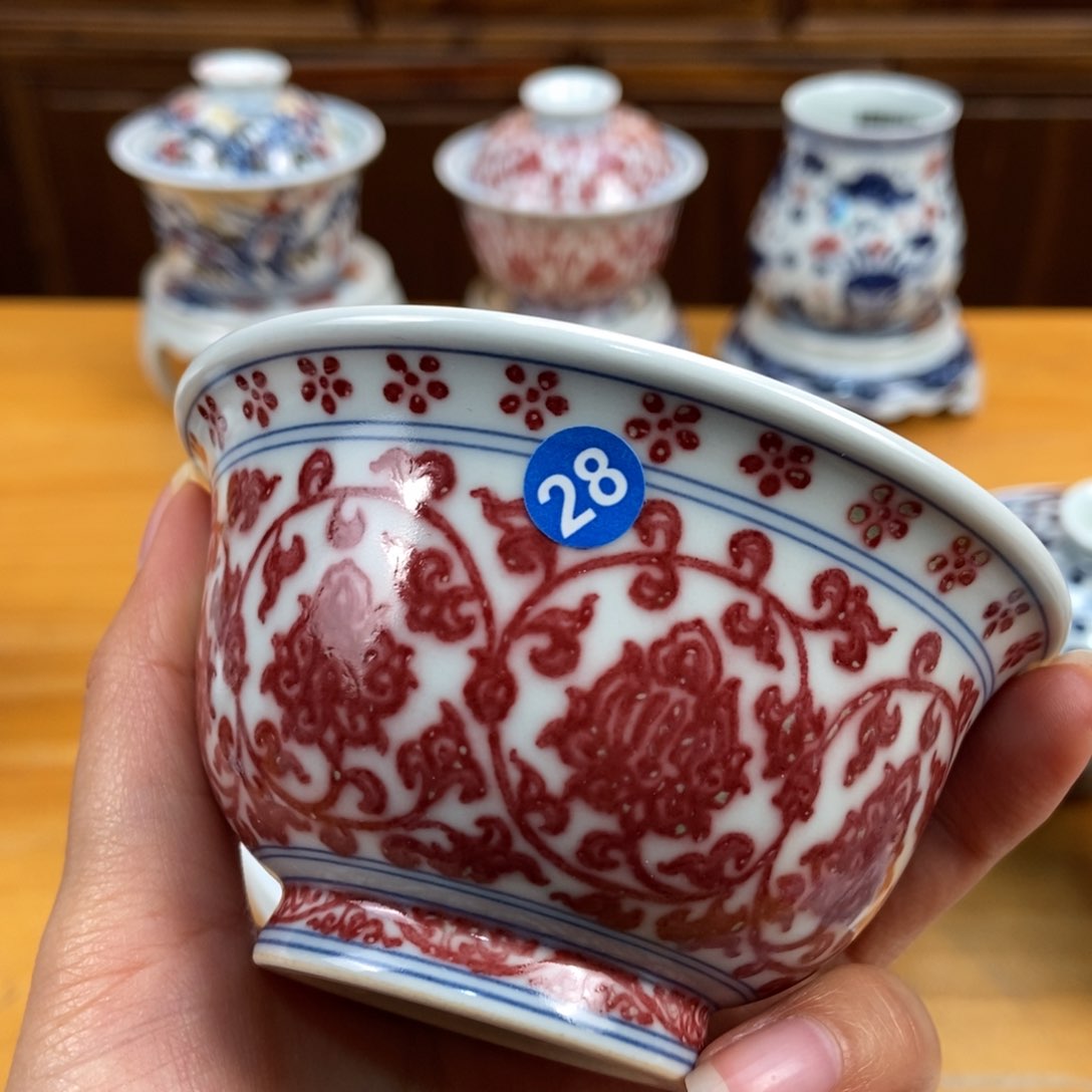 手绘现代茶具非古董