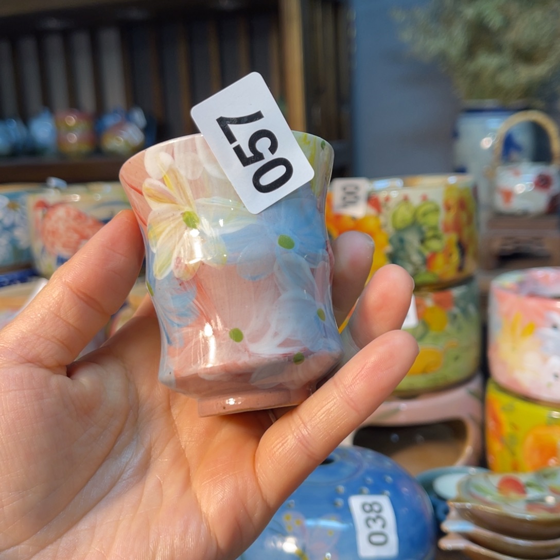 杯素浅陶瓷手工手绘