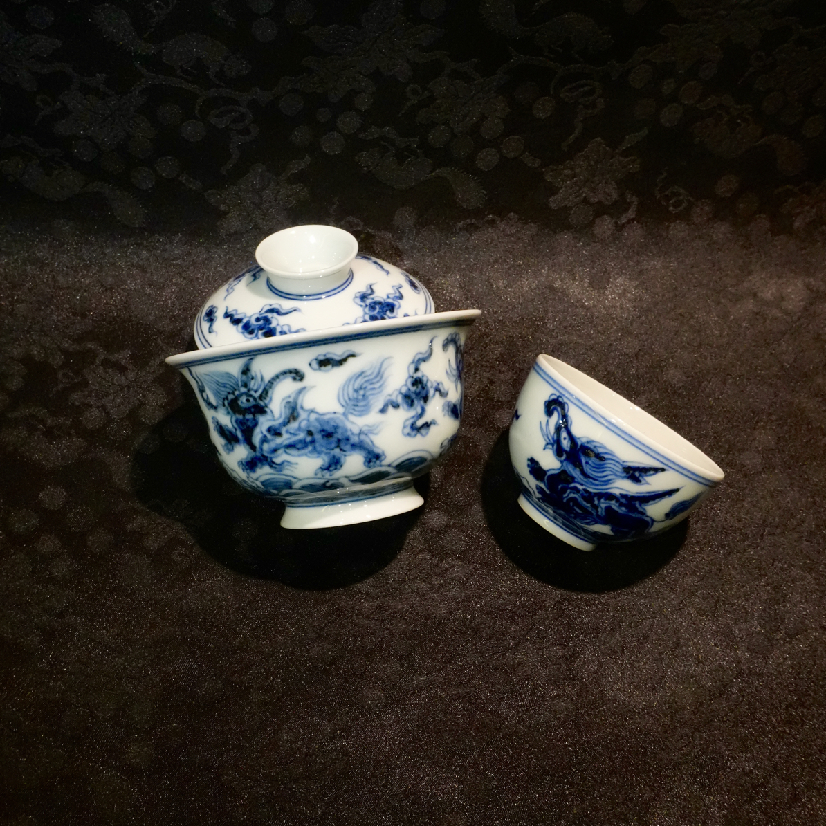 【和朴甄选】骆深窑岩茶小盖碗75mL 岩茶小杯30mL