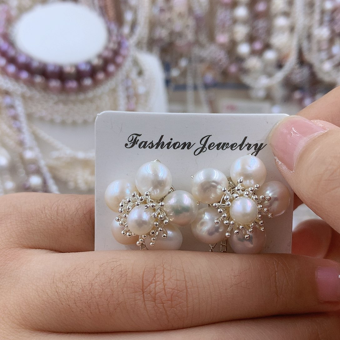 项链银S925镶嵌淡水珍珠