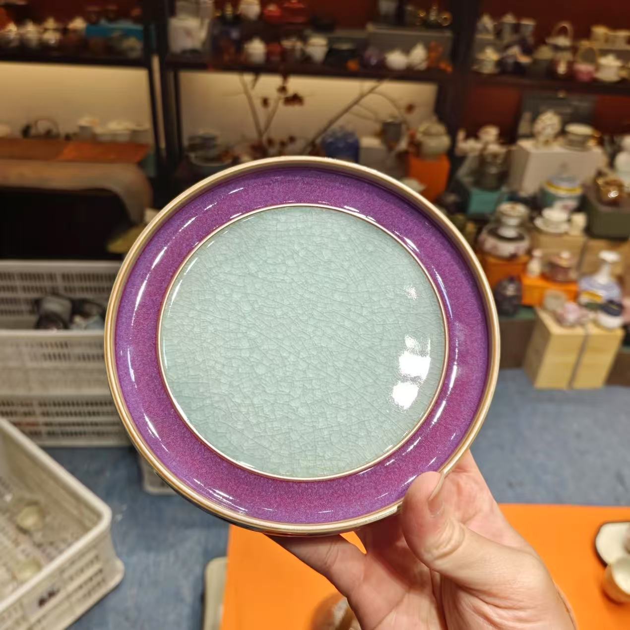 F379-紫钧壶承可养开片