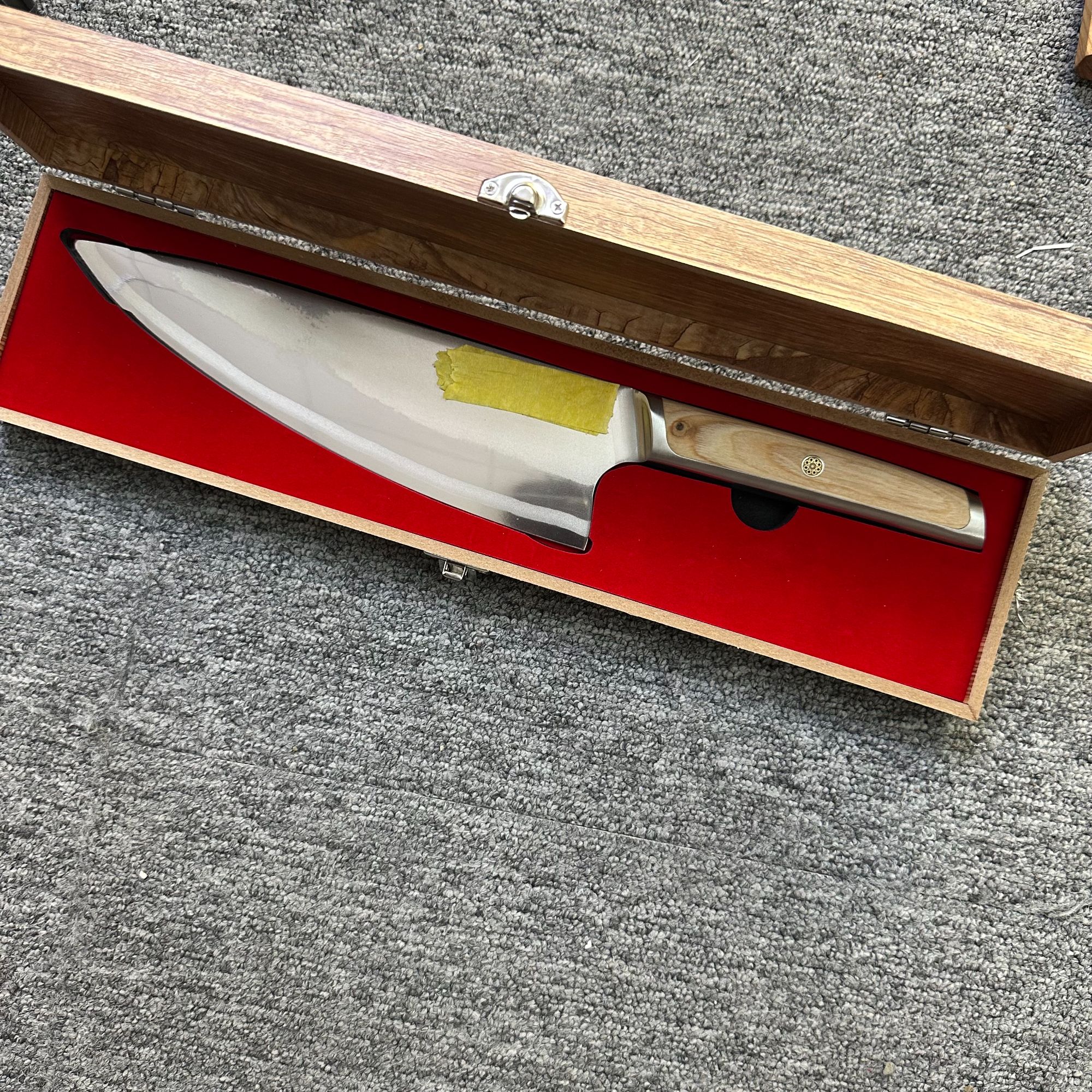 s110v超级粉末钢家用厨师手工锻打七枚合牛刀