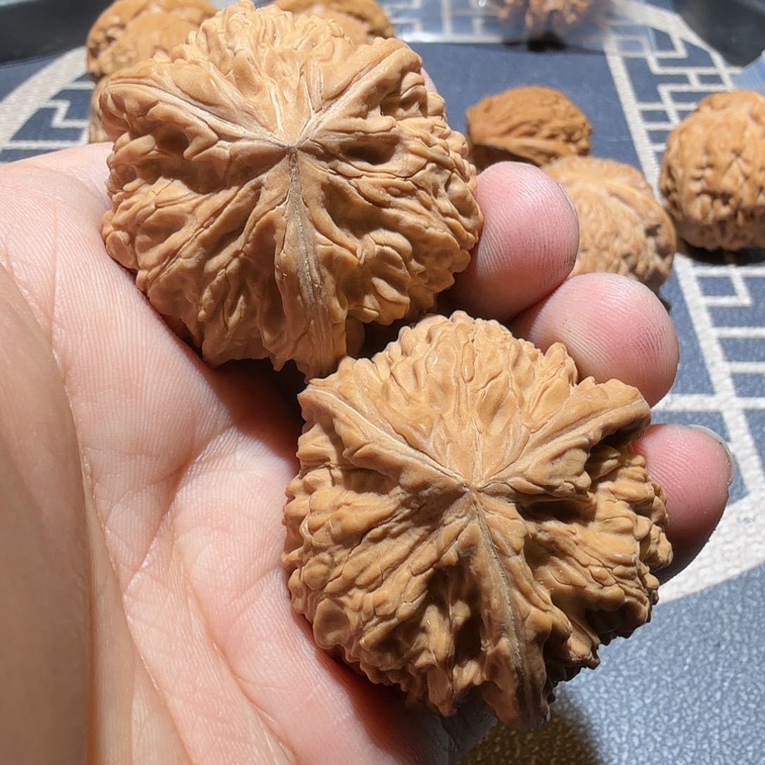 文玩核桃把件御龙三棱