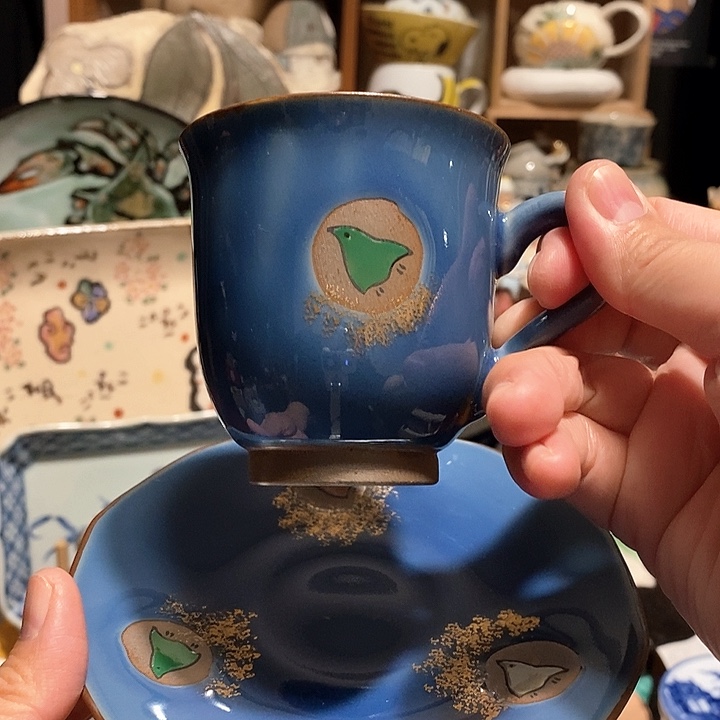 搪瓷老物件咖啡杯套装