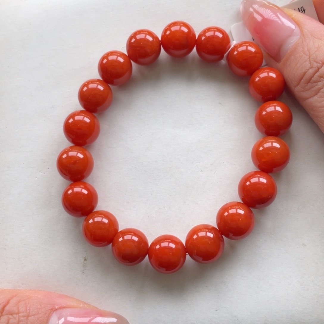 南红玛瑙未镶嵌川料南红满肉单圈11+mm