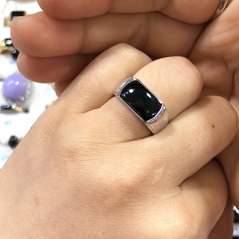 银S925镶嵌戒指翡翠恶*缅甸天然A货翡翠