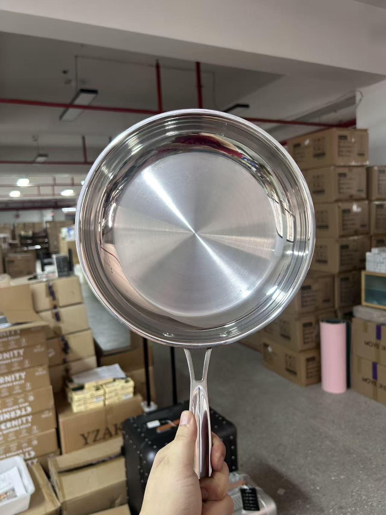 镜面抛光 高端厨具平底煎锅 