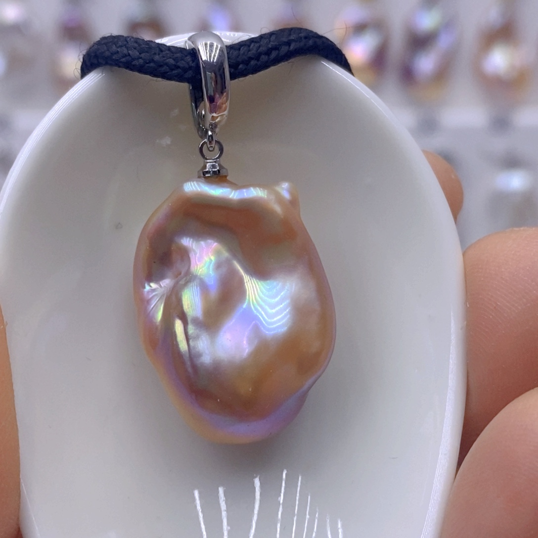 颈饰淡水珍珠银S925镶嵌