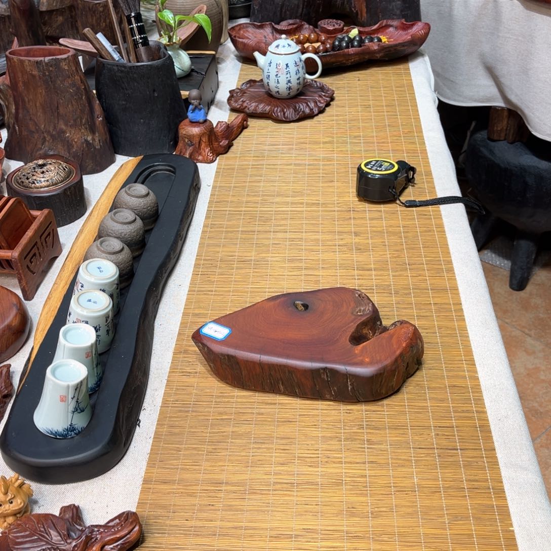 缅甸花梨壶承底座